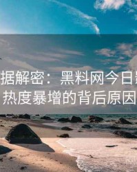 1277. 数据解密：黑料网今日影视揭秘热度暴增的背后原因