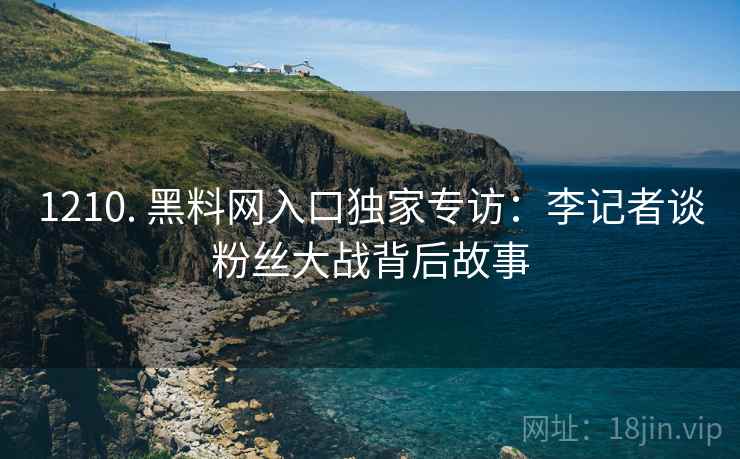 1210. 黑料网入口独家专访：李记者谈粉丝大战背后故事