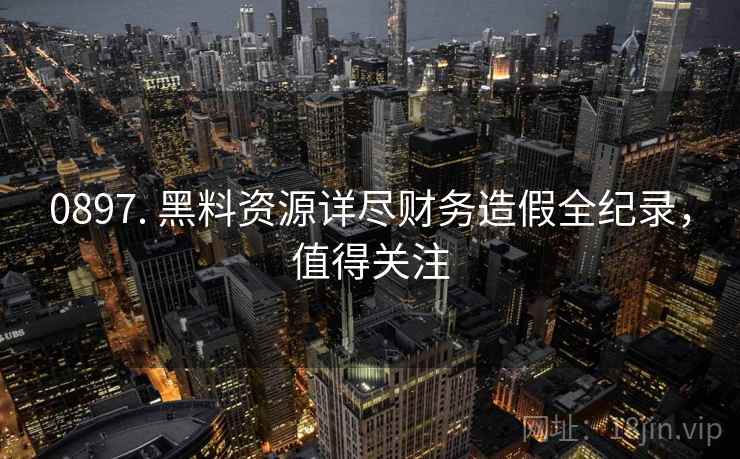 0897. 黑料资源详尽财务造假全纪录，值得关注
